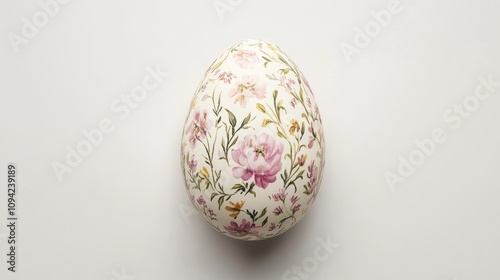 Decorative Egg with Floral Patterns Ideal for Easter Celebrations, Spring Festivities, and Home Decor Projects, Showcasing Elegance and Artistic Craftsmanship