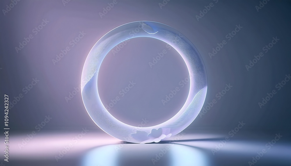 Fototapeta premium Ethereal mood ring, glowing effect, mystical vibe, 3D illustration, ring jewelry, trendy, aesthetic.