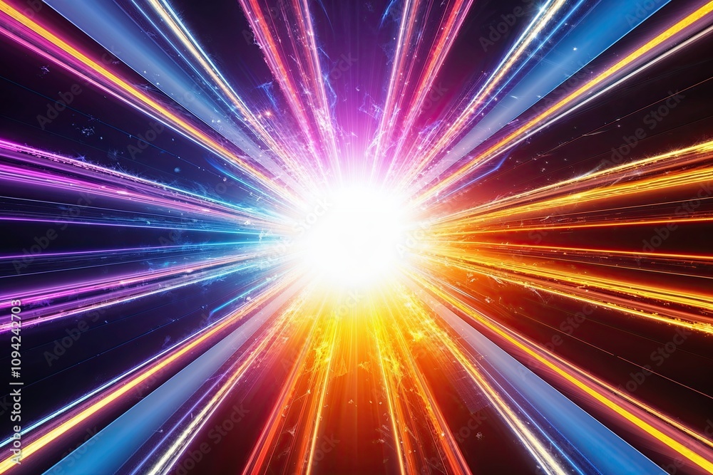 Vibrant Lens Flare Effect with Bright Radiance and Energetic Light Beam Vibrant Lens Flare Effect with Bright Radiance and Energetic Light Beam