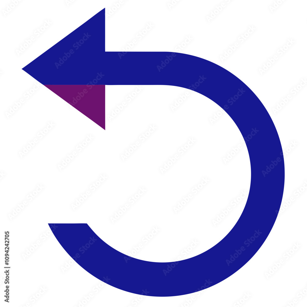 blue circular arrow vector isolated without background blue circular arrow vector isolated without background
