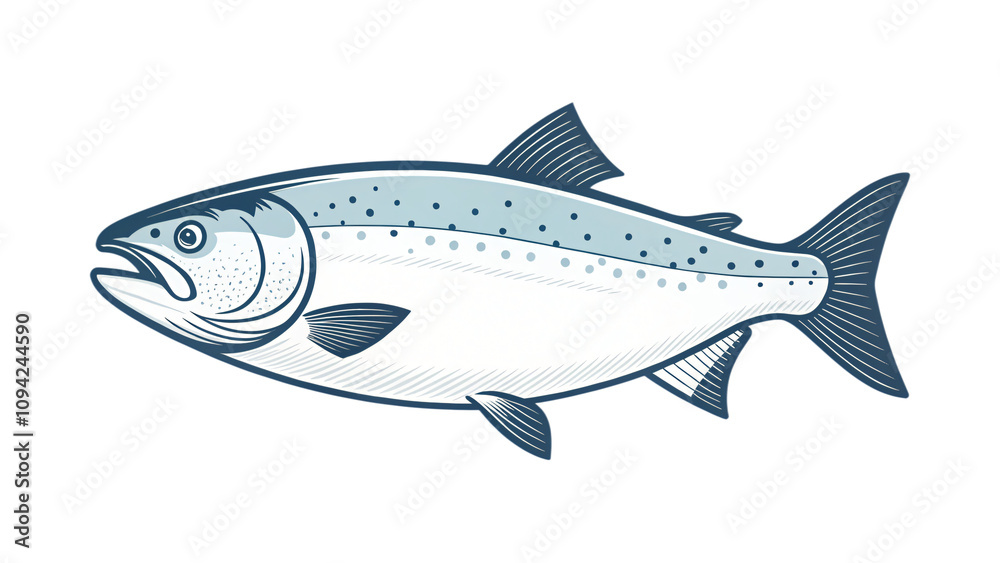 salmon on a white background salmon on a white background