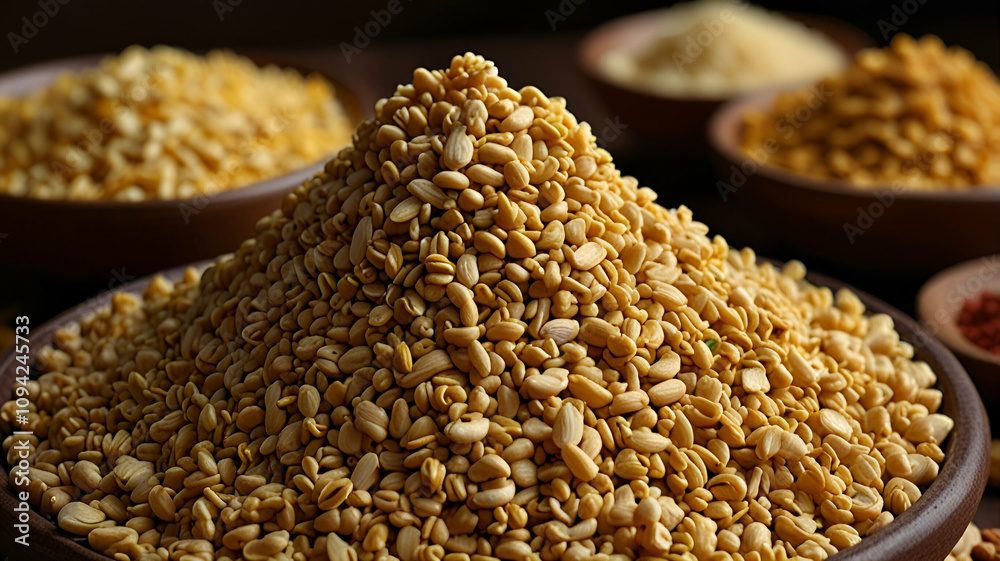 Obraz premium lentils in a wooden bowl