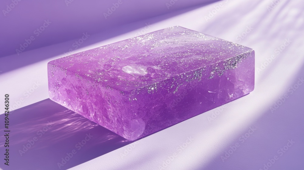 Purple Glitter Soap Bar.
