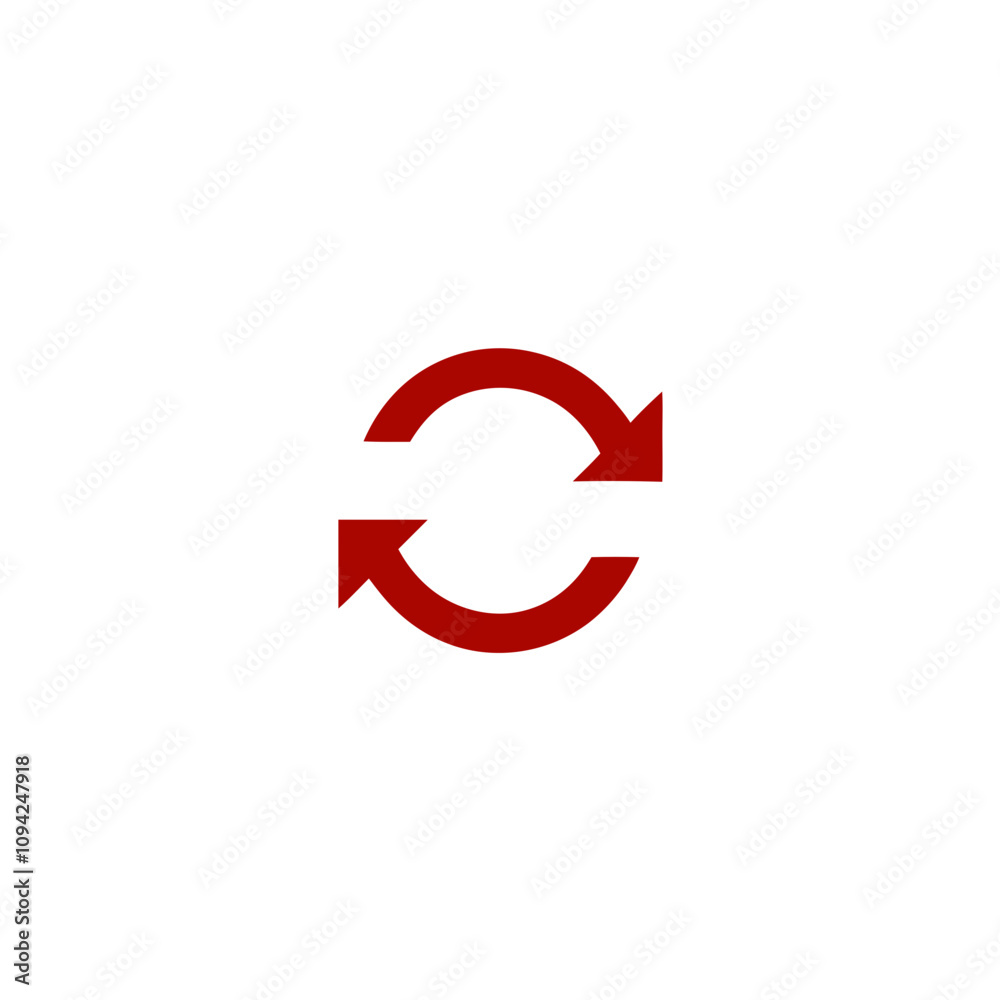 two red circle arrows isolated without background two red circle arrows isolated without background
