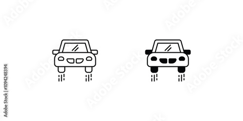 hover car set icon with white background vector stock illustration