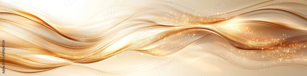 Fluid Wavy Lines in Gold and Beige Abstract Background Design Fluid Wavy Lines in Gold and Beige Abstract Background Design