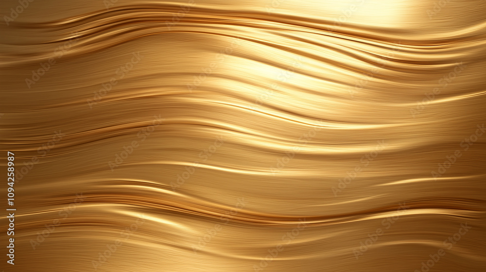 Golden Abstract Waves, Luxury, Texture, Background, Design 