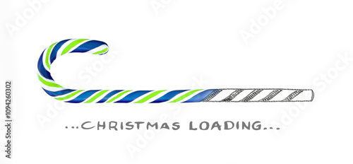 Christmas Loading mit Zuckerstange Bunt