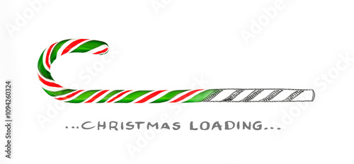 Christmas Loading mit Zuckerstange Bunt