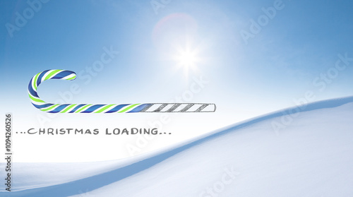 Christmas Loading mit Zuckerstange Bunt