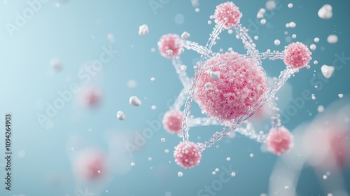 An animation showing how electrons jump between energy levels when atoms absorb or release energy, illustrating basic atomic theory in a visually appealing way. photo