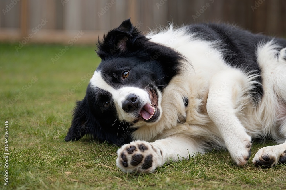 Charming Border Collie Relaxing on Paws Intelligent and Lovable Pet Charming Border Collie Relaxing on Paws Intelligent and Lovable Pet