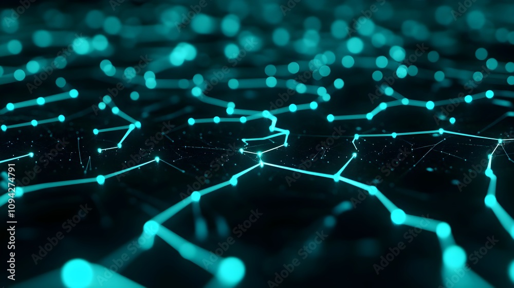 Abstract Network Connection Lights Abstract Network Connection Lights