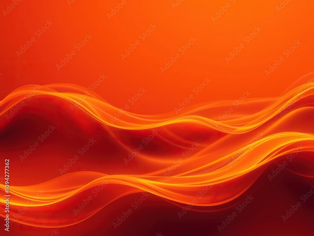 Dynamic waves in shades of orange and yellow on a warm brown background evoking a sense of energy and movement, gradient, design, ocean Dynamic waves in shades of orange and yellow on a warm brown background evoking a sense of energy and movement, gradient, design, ocean
