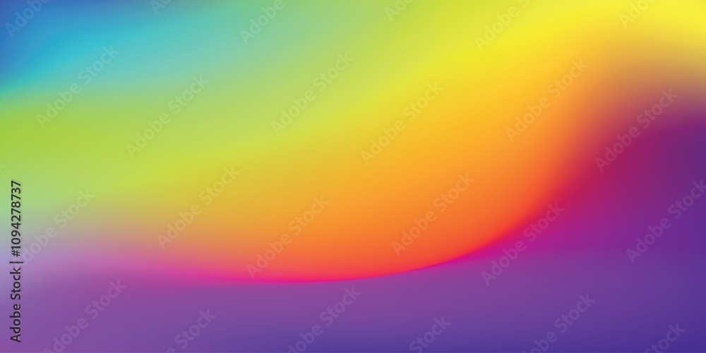 Obraz premium Trendy abstract rainbow blurred background. Smooth watercolor vector illustration for web, template, posters, card, banner. Pastel colors gradient mesh pattern.