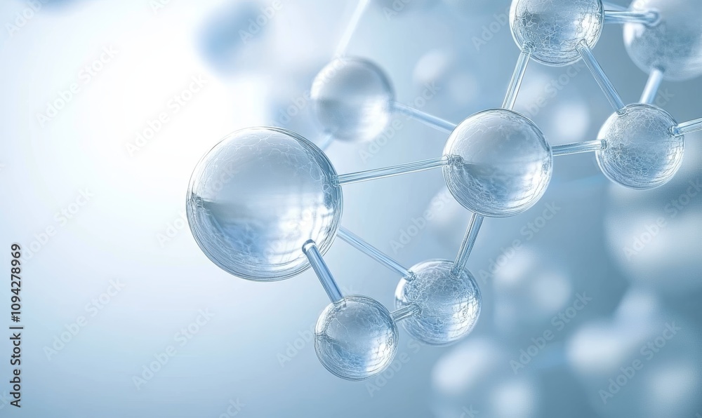 Abstract Molecular Structure with Glass Spheres and Rods for Science and Medical Illustration Abstract Molecular Structure with Glass Spheres and Rods for Science and Medical Illustration