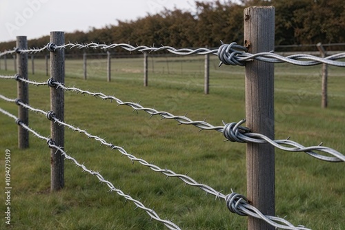 Twisted Barbed Wire Weaving a Narrative in a Storytelling Fence