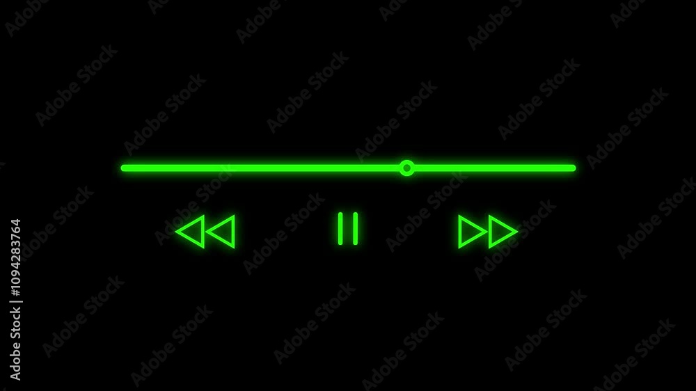 Music player design icon and audio and video reactor concept or video track player icon animation. video and audio player. UHD 4K 
