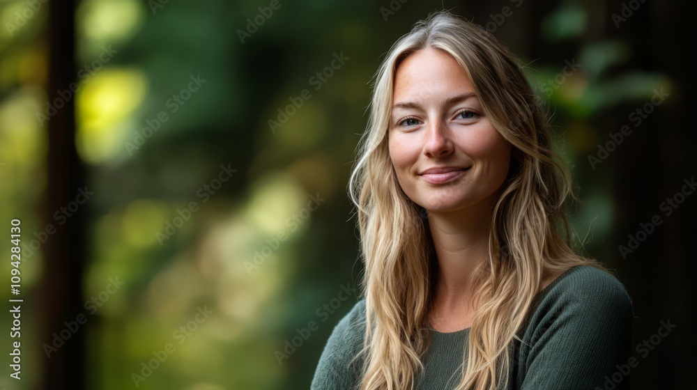 Young woman smiling outdoors. Young woman smiling outdoors.