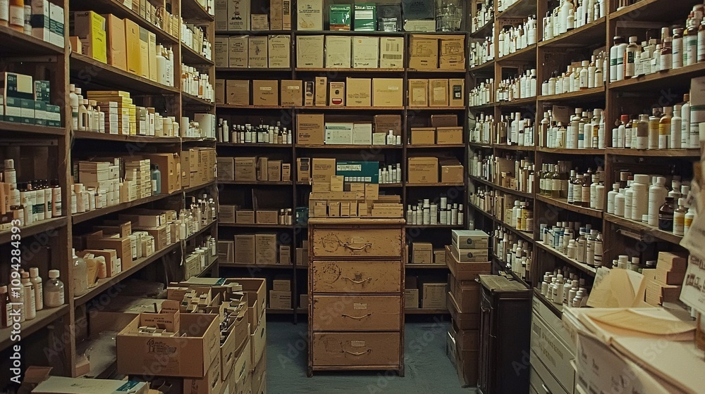 Organized Pharmacy Inventory Storage Room Organized Pharmacy Inventory Storage Room