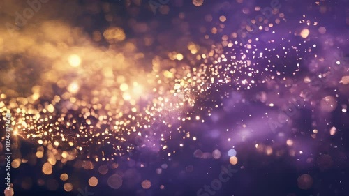 Wallpaper Mural An enchanting blend of purple and gold glitter sparkles, creating a festive, magical atmosphere with shimmering lights and soft bokeh. Torontodigital.ca