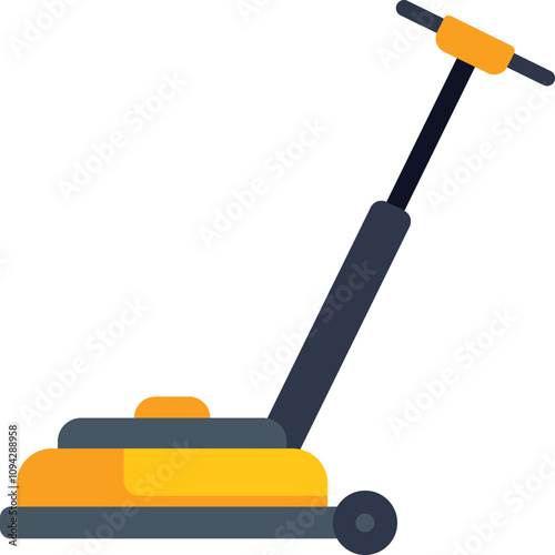 Simple vector illustration of a floor polisher cleaning service equipment icon