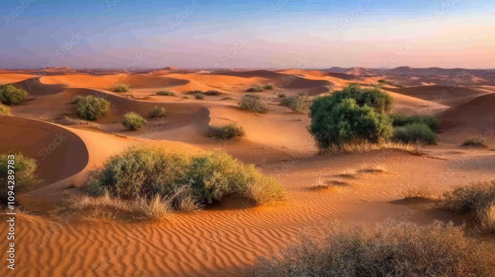 Desert landscape at sunrise. Desert landscape at sunrise.