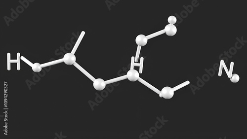 Acetanilide, C8H9NO, drug molecule. It has analgesic and fever-reducing properties. Molecular model photo