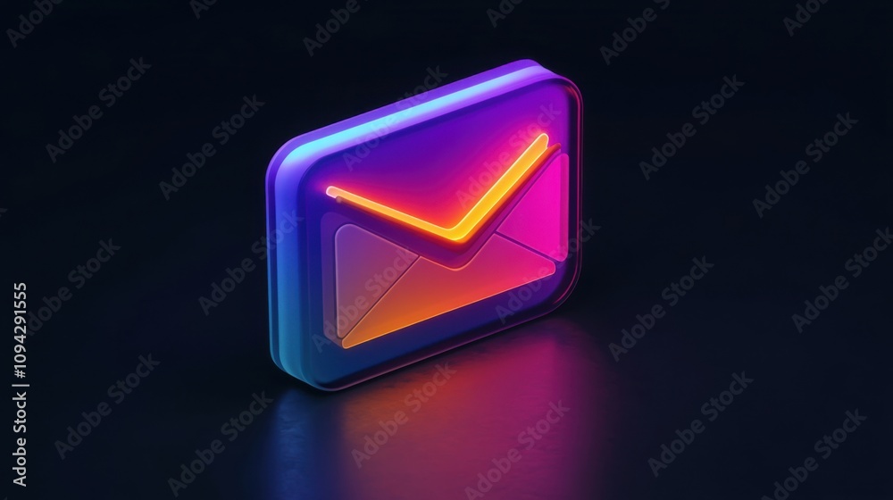 Gradient email or message inbox icon for web and social media apps Gradient email or message inbox icon for web and social media apps