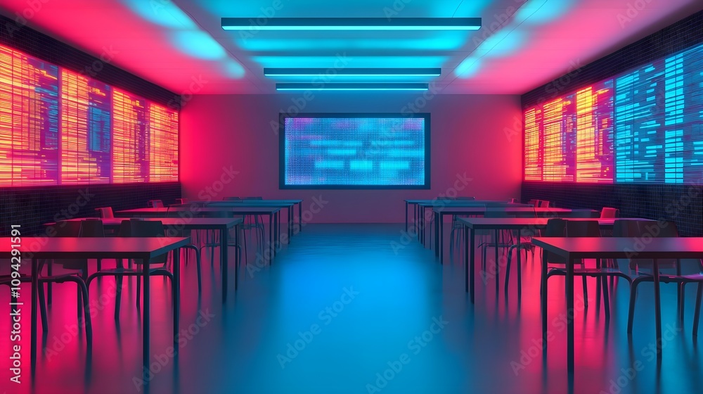 Neon Classroom Coding Space Neon Classroom Coding Space