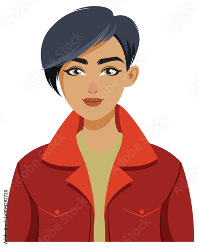 Stylish Woman in Red Jacket