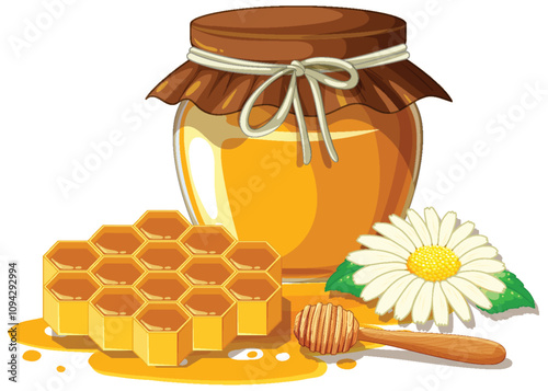 Sweet Honey and Nature Elements