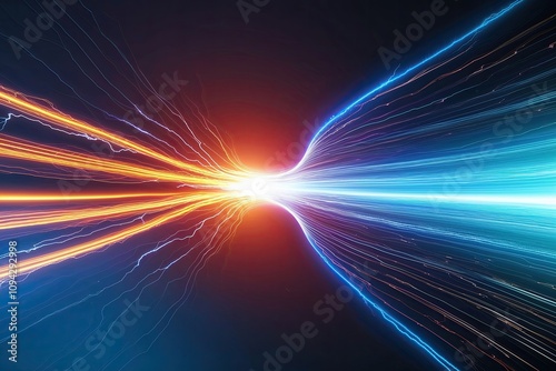 Vibrant Electric Energy Wave Flowing with Dynamic Brightness