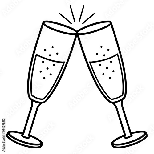 clinking champagne glasses