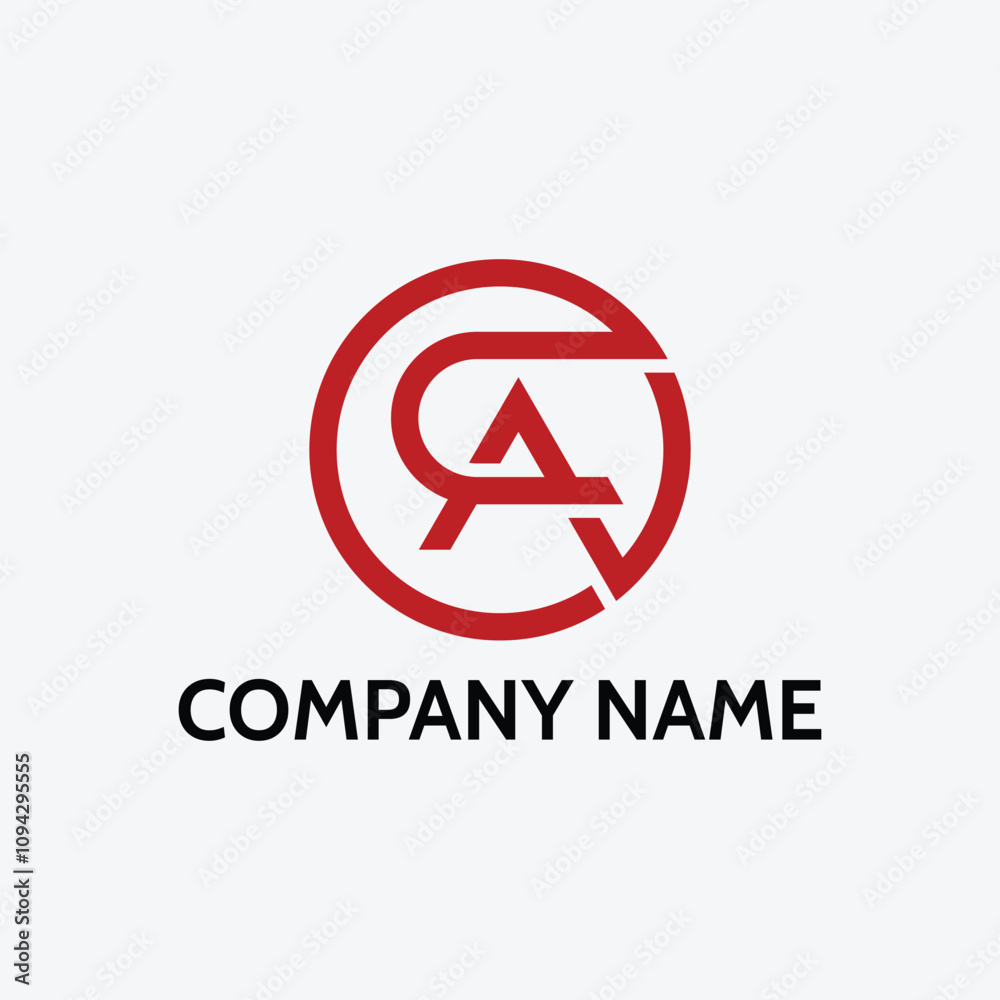 Circular Letter CA Logo Concept Circular Letter CA Logo Concept