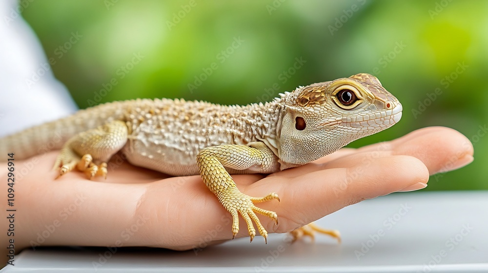 Obraz premium Veterinary Examination of a Reptile in a Home Clinic Setup