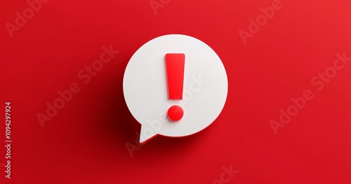Urgent notification symbol chat message icon alert warning exclamation reminder important sign