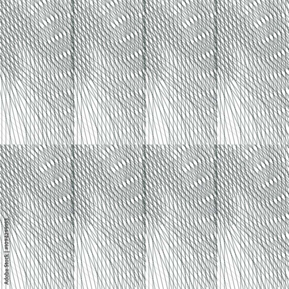Large repeating tiles with a complex line pattern.