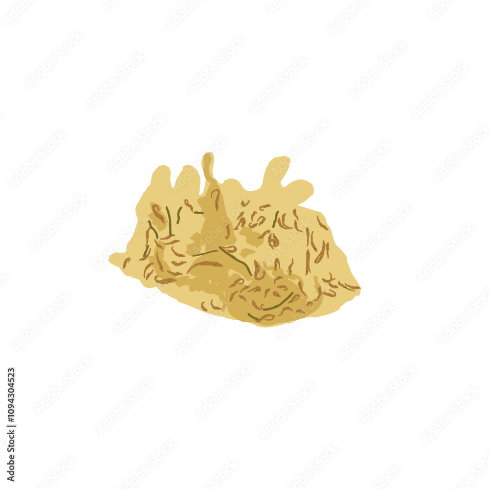 Obraz premium illustration of Indonesian food shrimp crackers