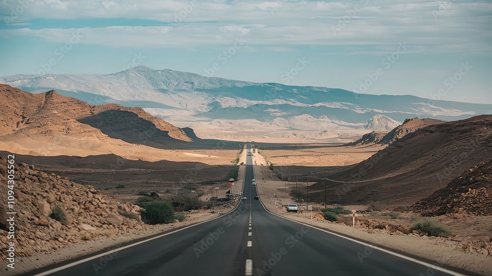 Panoramic image of road in desert mountains. made with generative Ai
Panoramic image of road in desert mountains. made with generative Ai