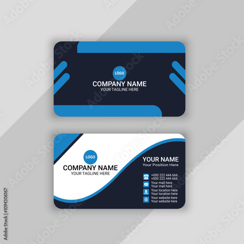 professional visiting card or business card template design