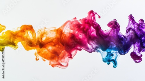 A single, multicolored stream of paint merging into a cohesive gradient, metaphorically depicting the fluid integration of diverse experiences and identities