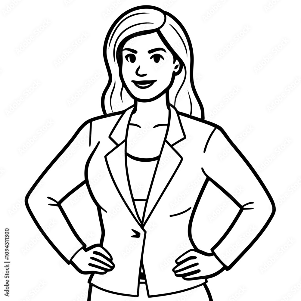 confident businesswoman in standing pose- confident businesswoman in standing pose-