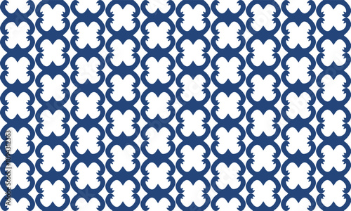 blue chain link horizontal abstract background with seamless repeat as bead curtain pattern, replete image design for fabric printing