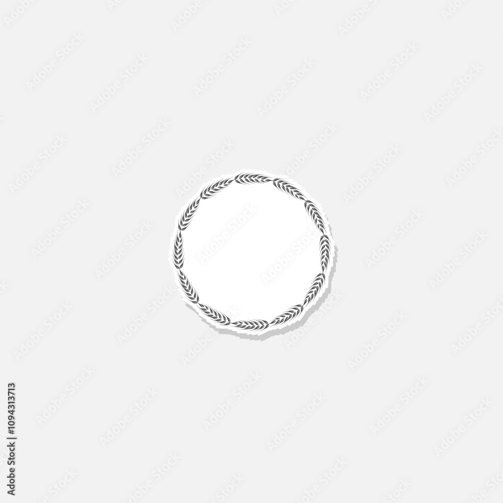 Wheat frame icon sticker isolated on gray background Wheat frame icon sticker isolated on gray background