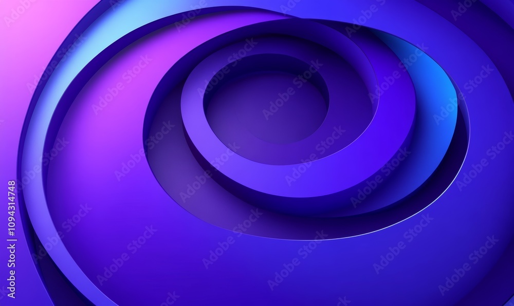 Abstract Digital Art with Overlapping Circles in Purple and Blue Gradient Abstract Digital Art with Overlapping Circles in Purple and Blue Gradient