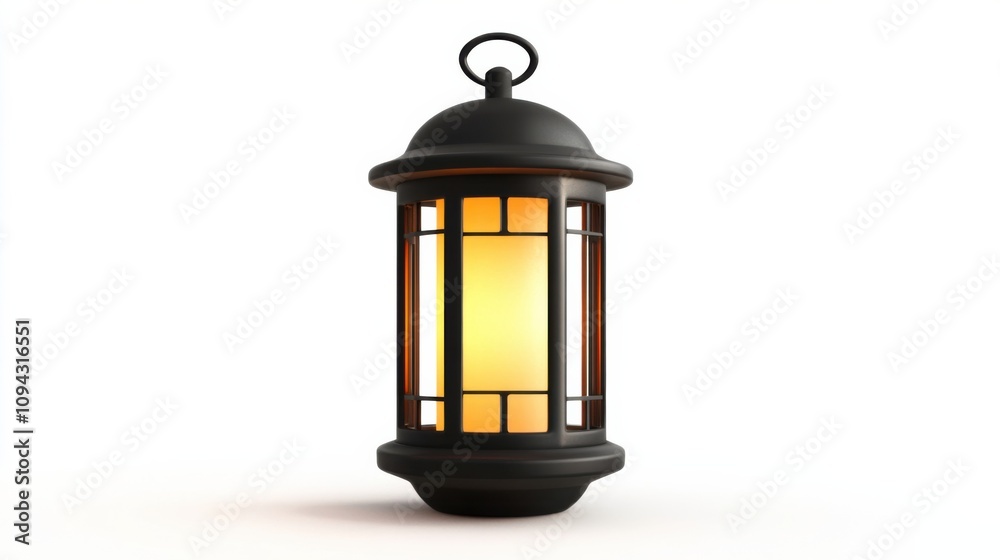 Stylish modern lantern isolated on white background Stylish modern lantern isolated on white background