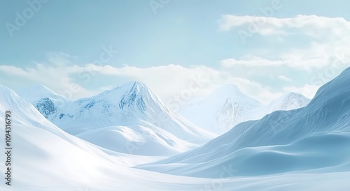 A breathtaking view of snow-covered mountains, showcasing the grandeur and beauty of winter landscapes.