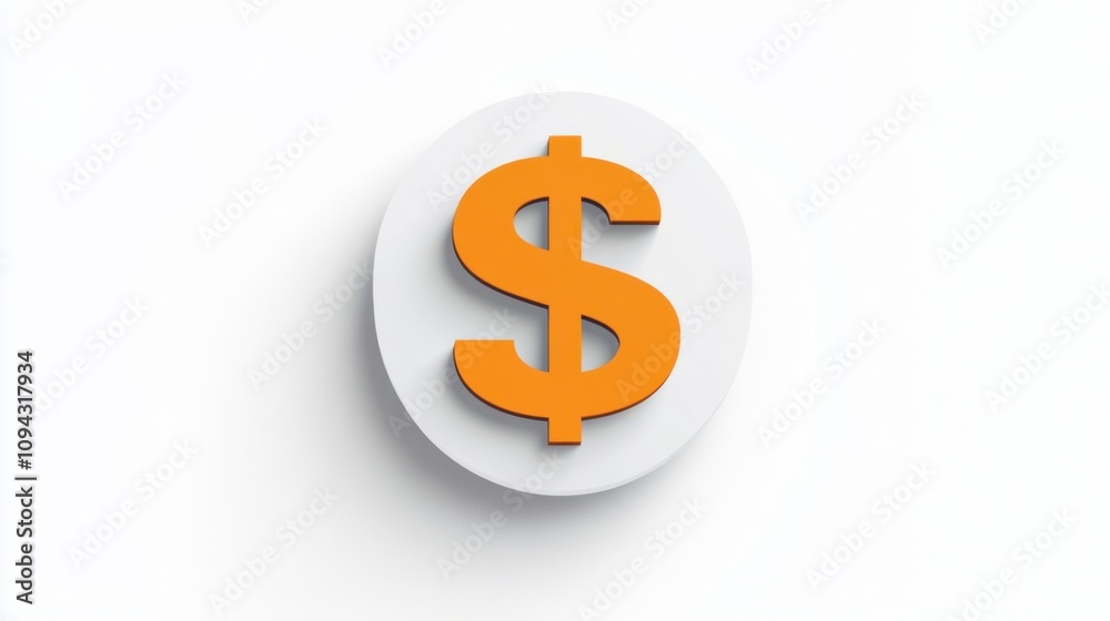 Minimalist financial services icon featuring a dollar sign, symbolizing wealth, on a white background Minimalist financial services icon featuring a dollar sign, symbolizing wealth, on a white background