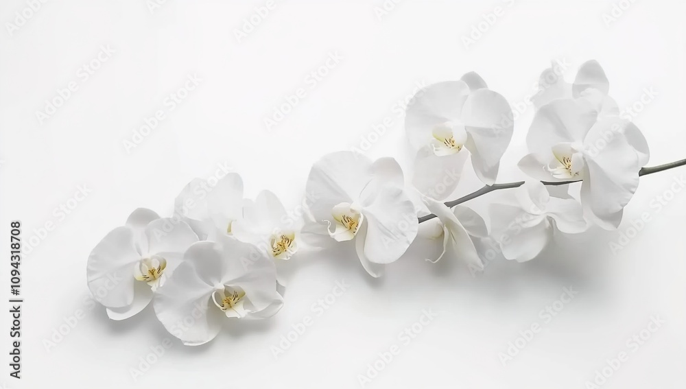 Obraz premium White orchid flowers isolated on a white background
